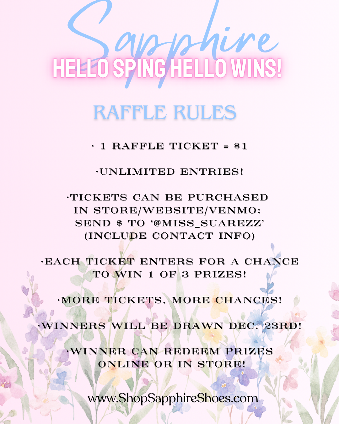 Hello spring!🌷Hello wins Raffle!✨