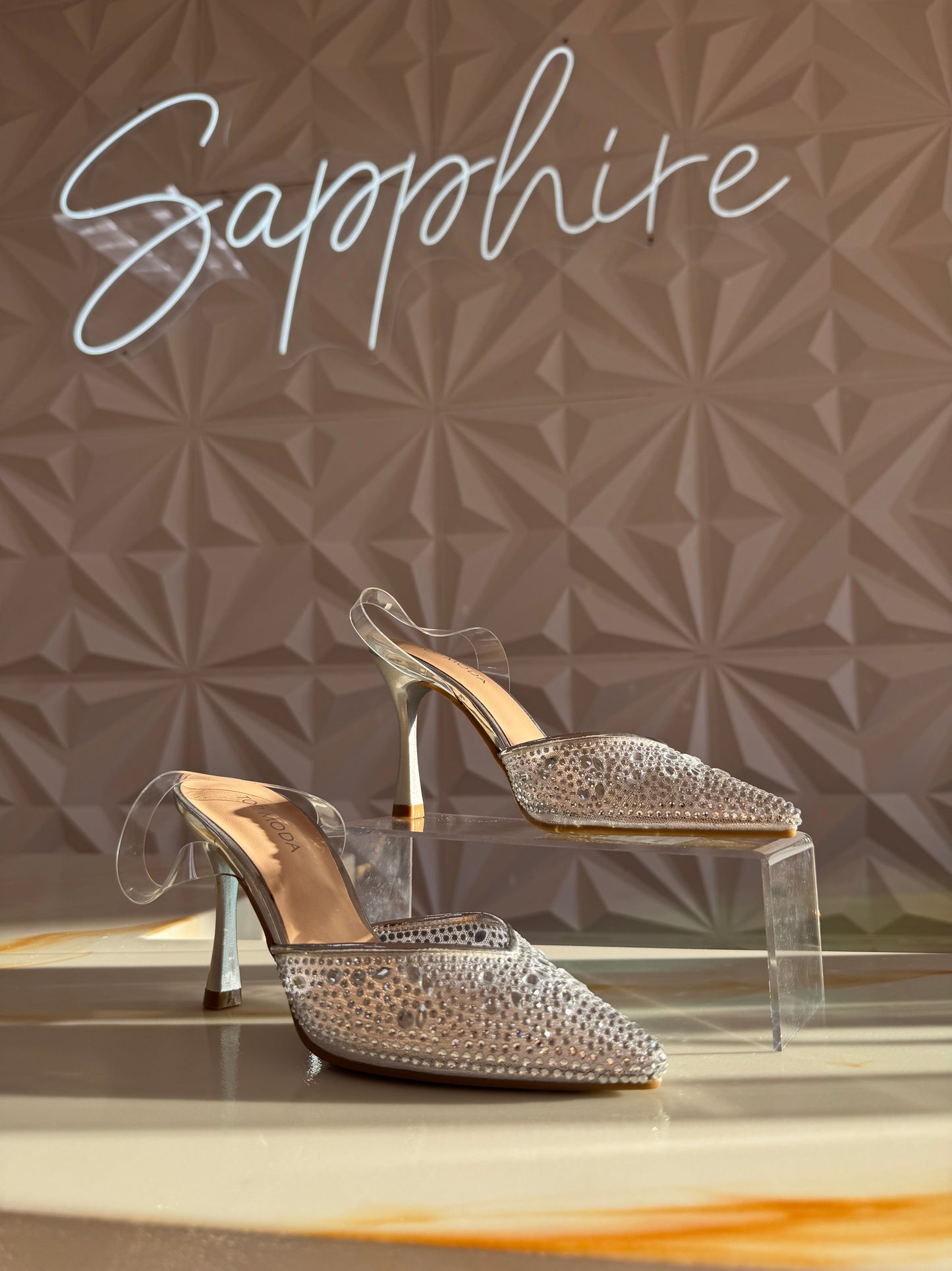 Madison Silver heel