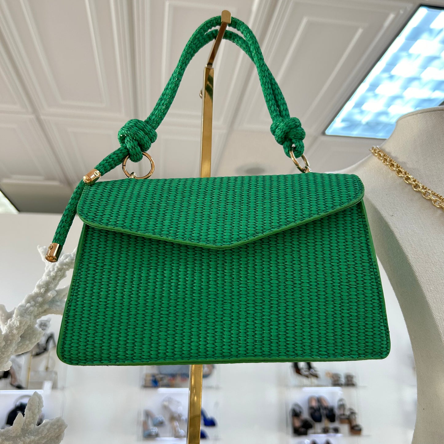 Green handbag