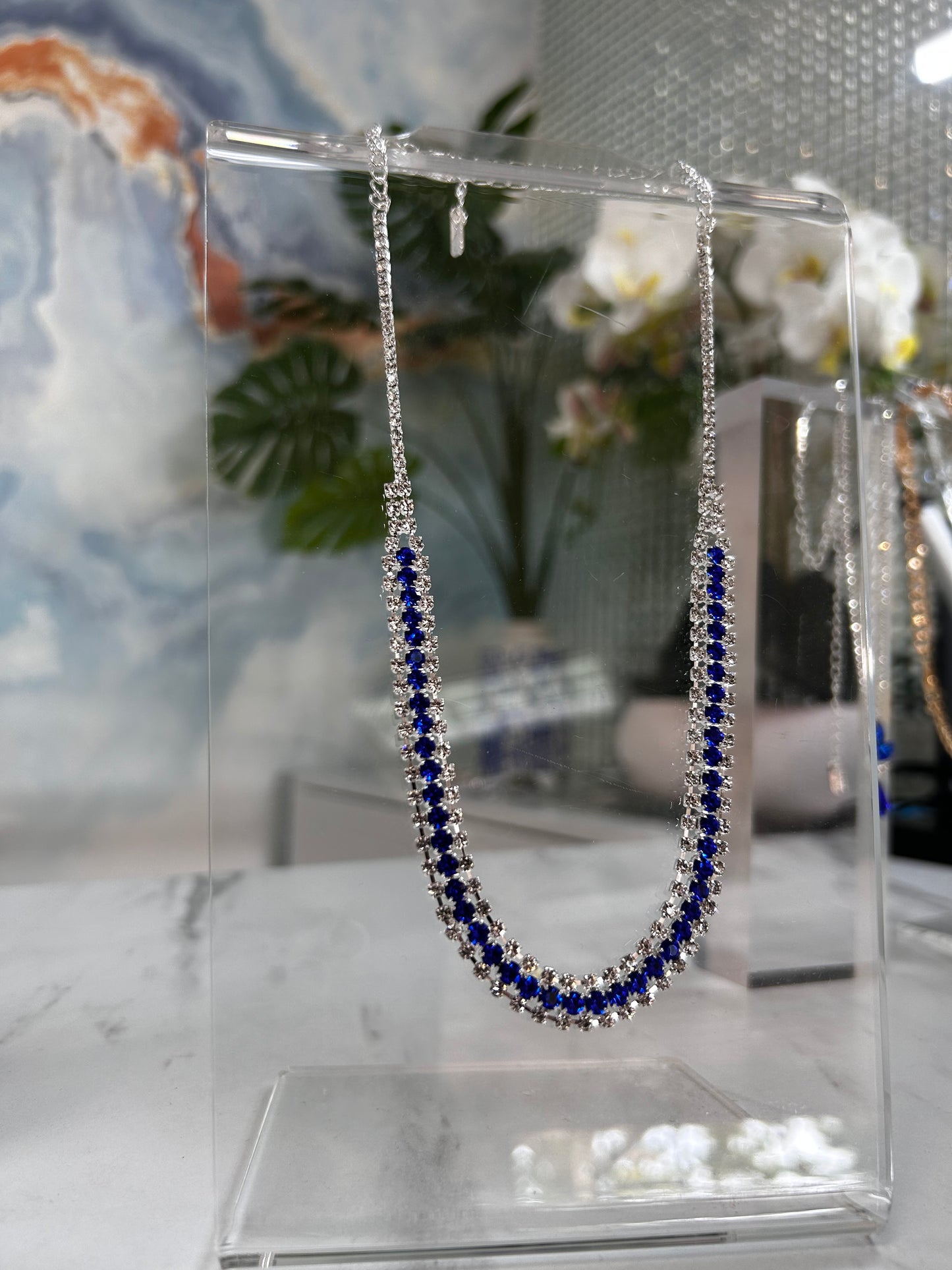 Sapphire link necklace