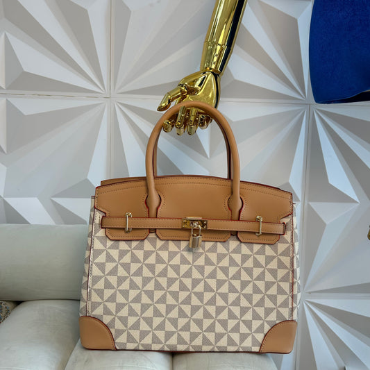 Brown & beige handbag