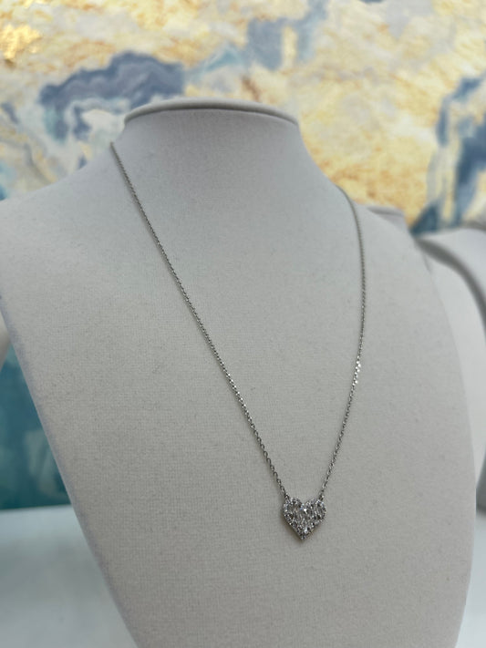 Silver heart necklace