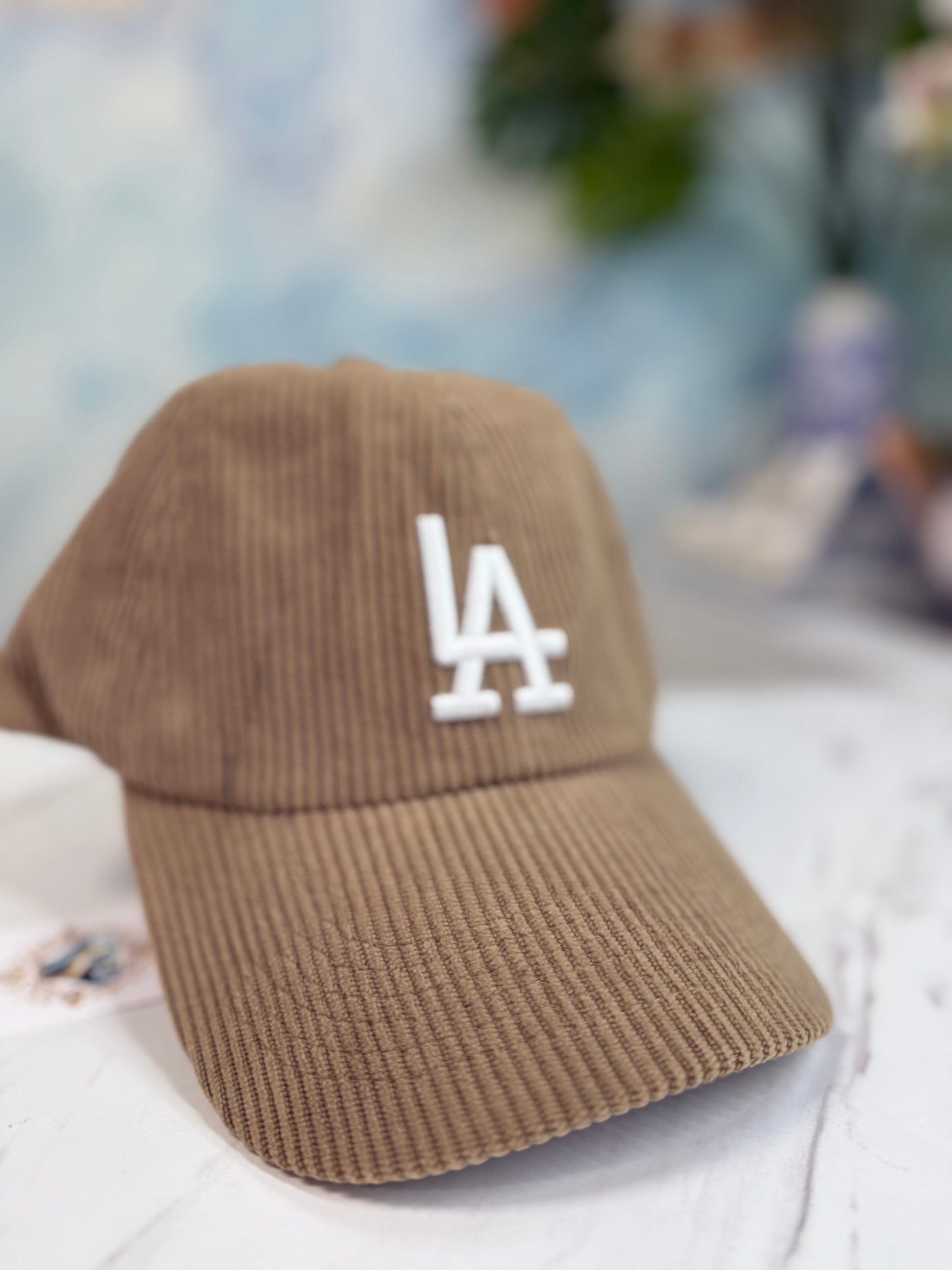 LA Hat (Beige Suede)✨