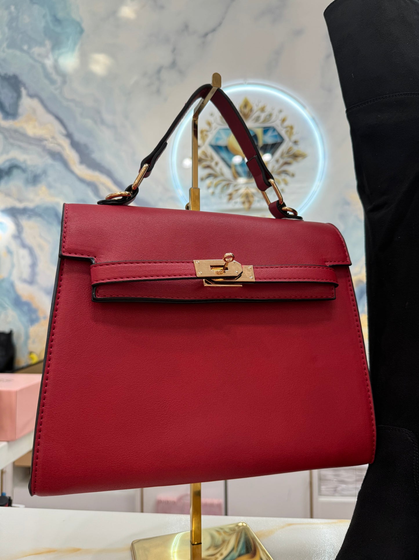 Red handbag