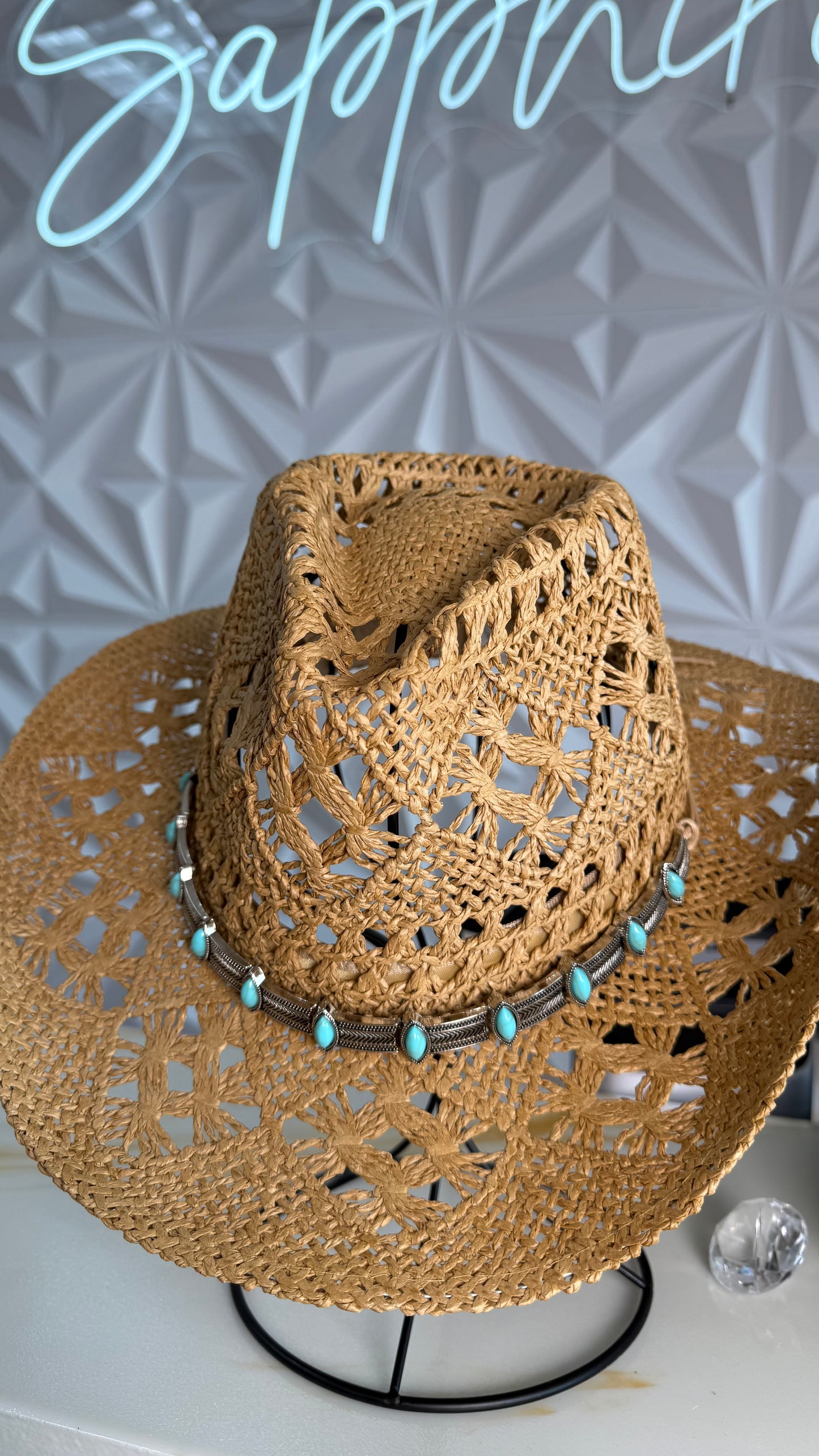 Beige BOHO cowboy hat