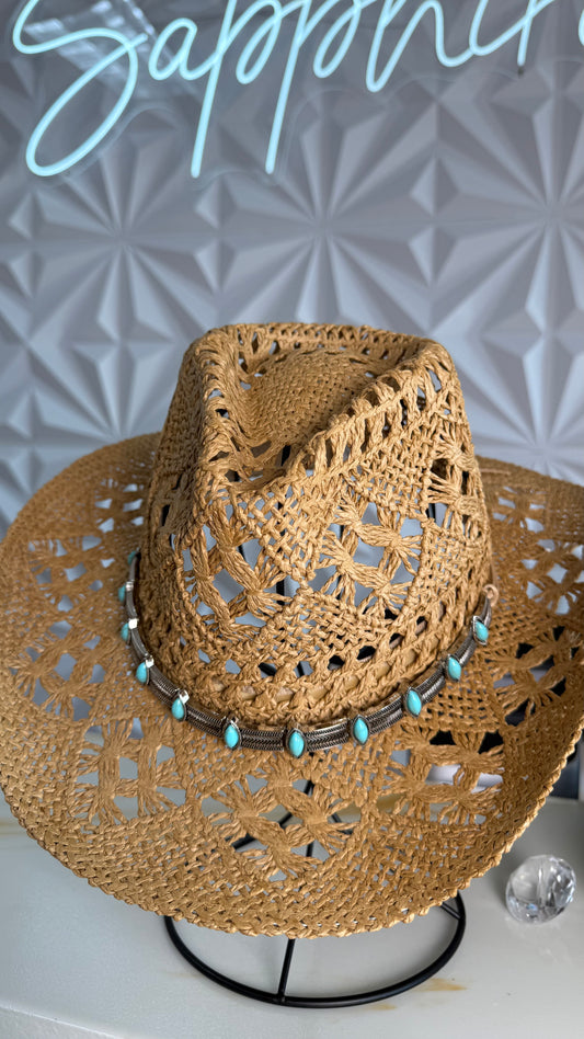 Beige BOHO cowboy hat