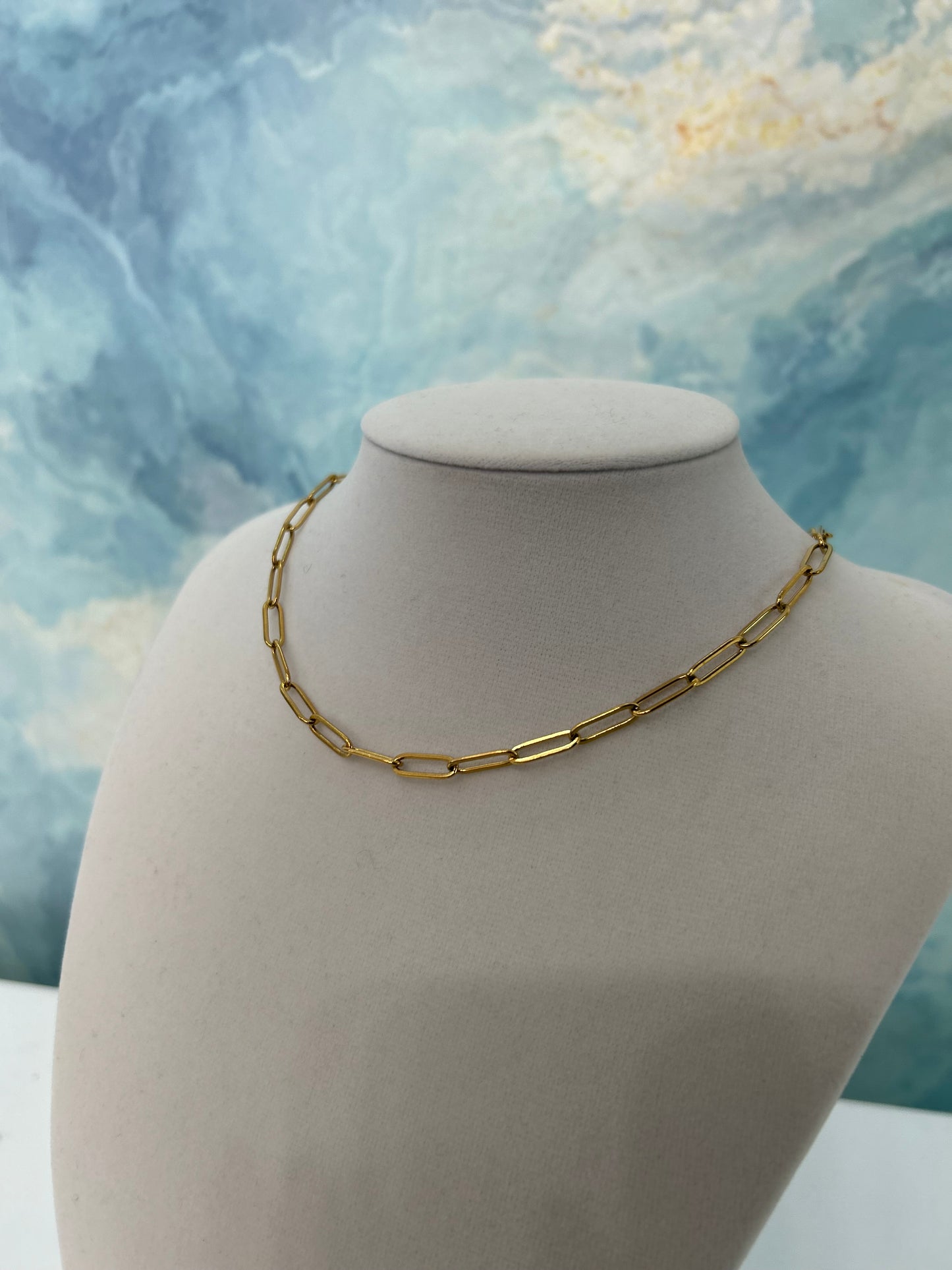 Gold link choker