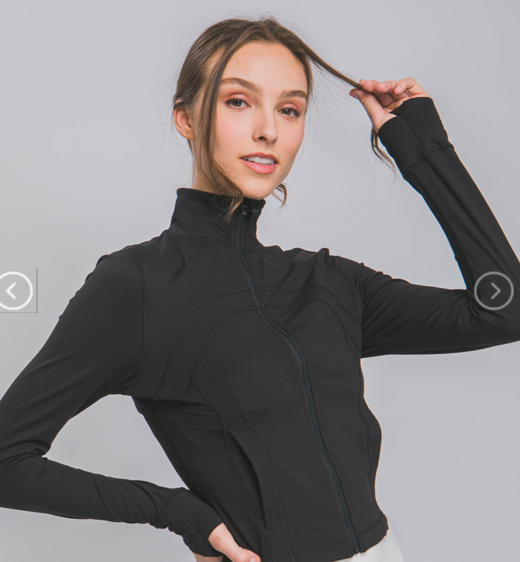 Black Sculpt Zip Up✨