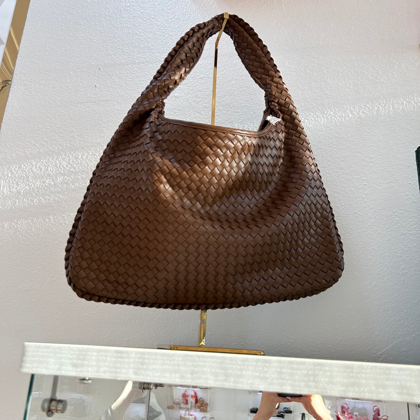 Brown tote bag