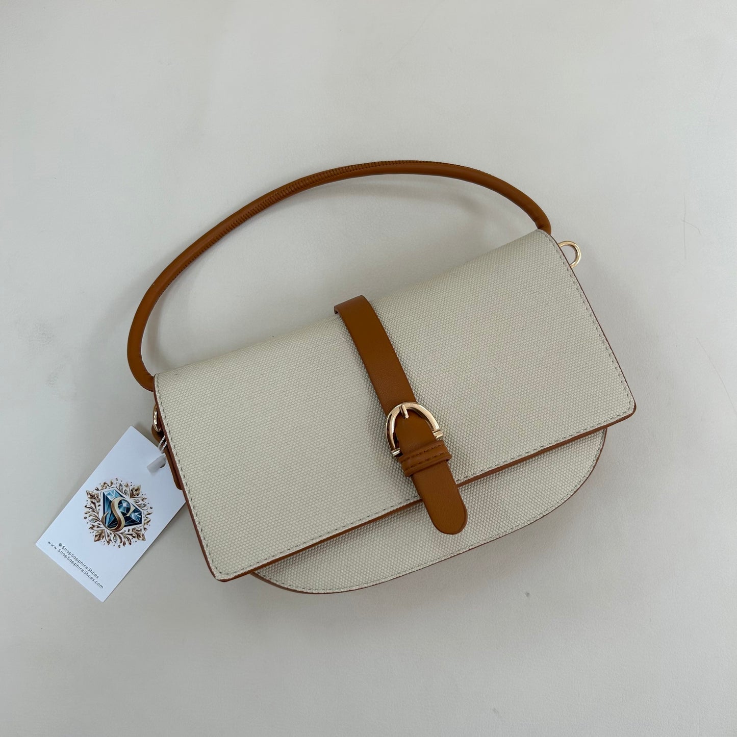 Beige hand bag