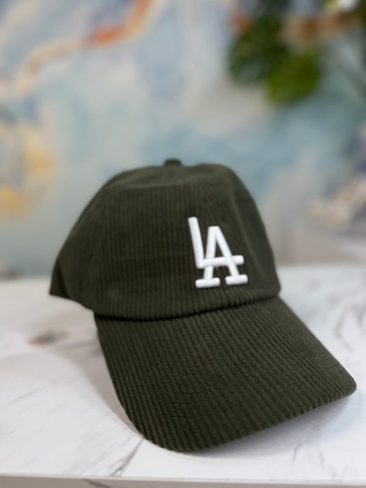 LA Hat (Green Suede)✨