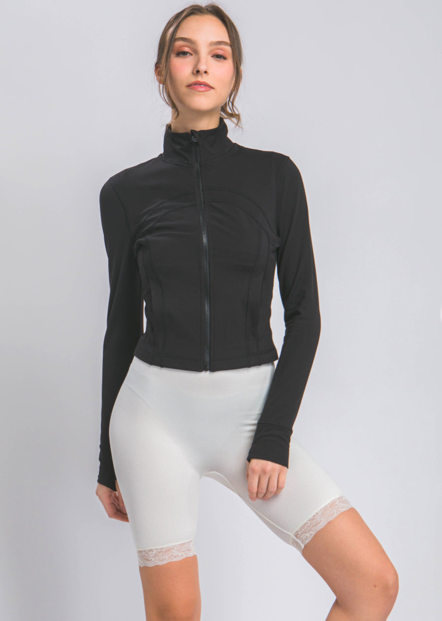 Black Sculpt Zip Up✨