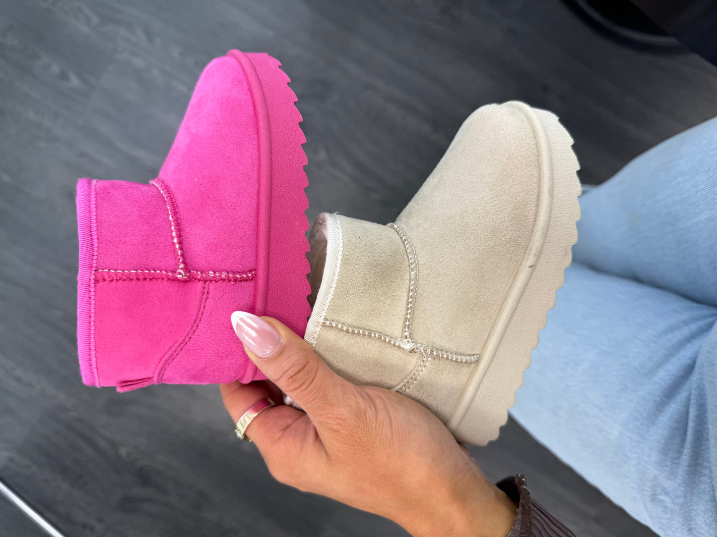 Kelsey Pink Ankle Bootie✨(Infant size 4-8)