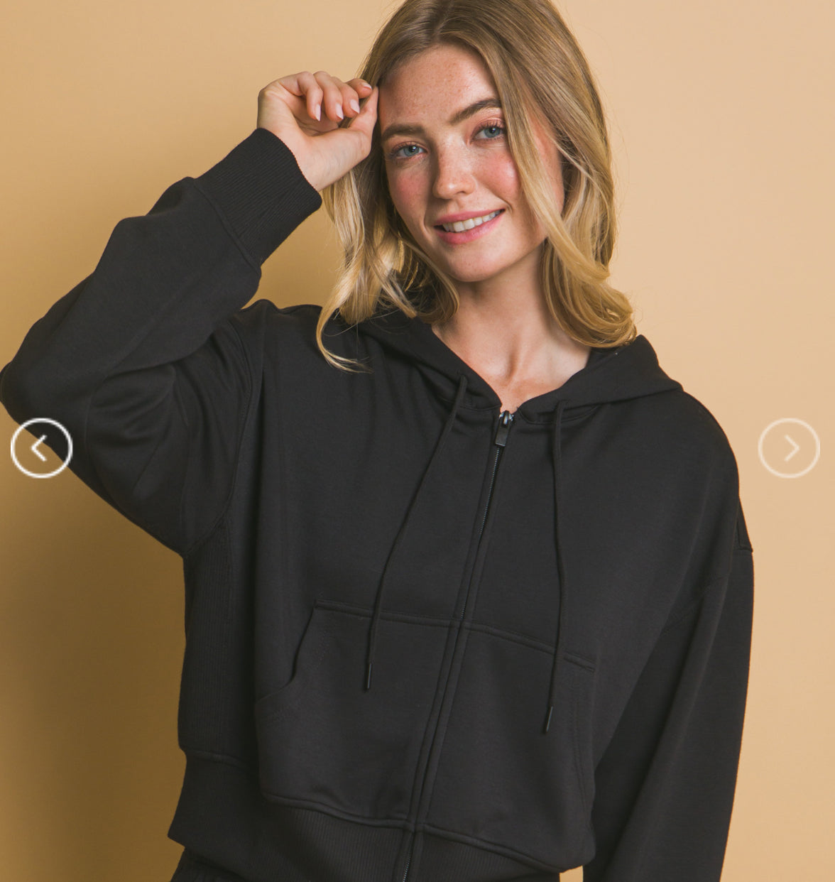 Black Oversized Fit Zip Up✨