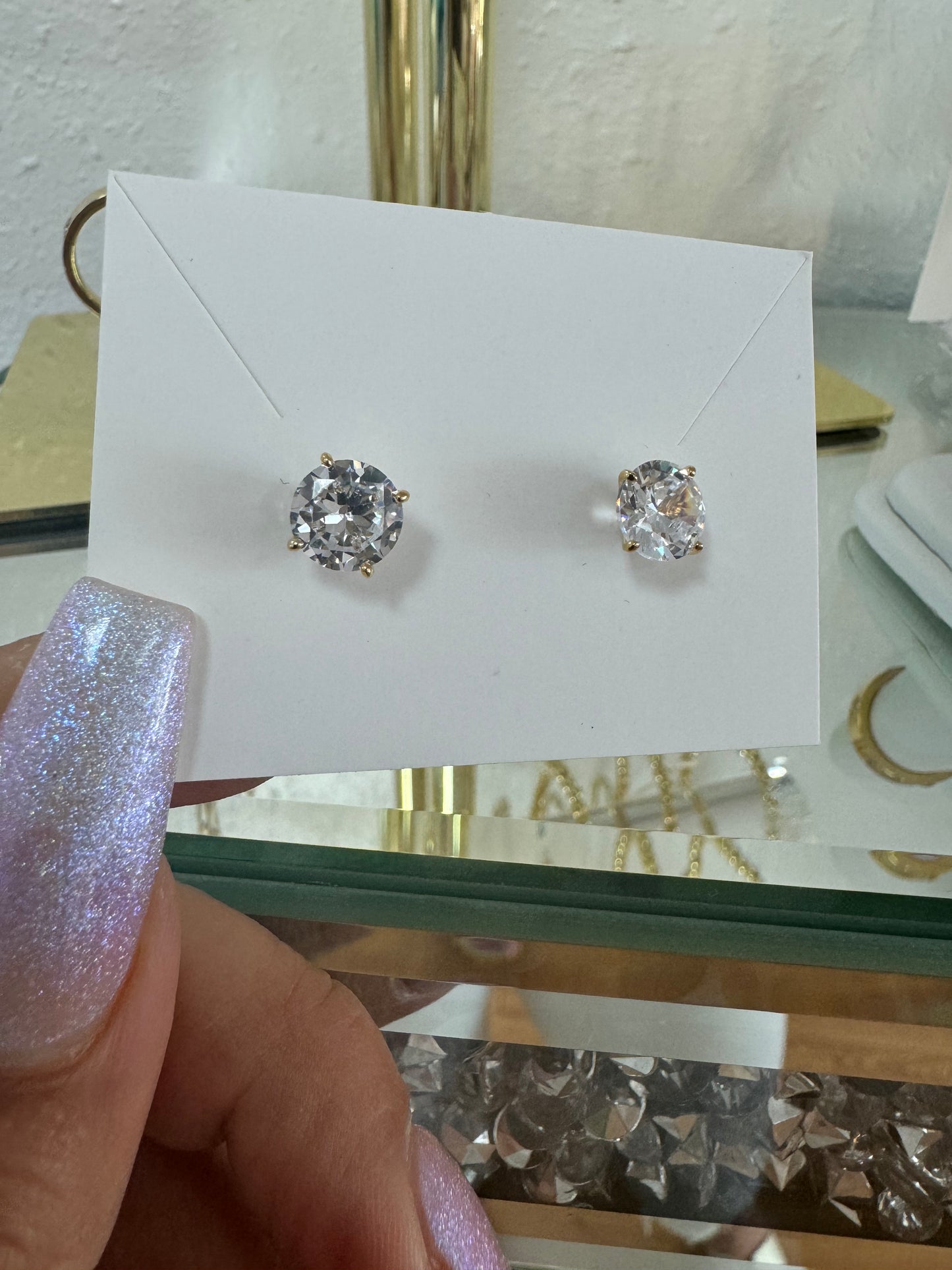 Pendientes de diamantes