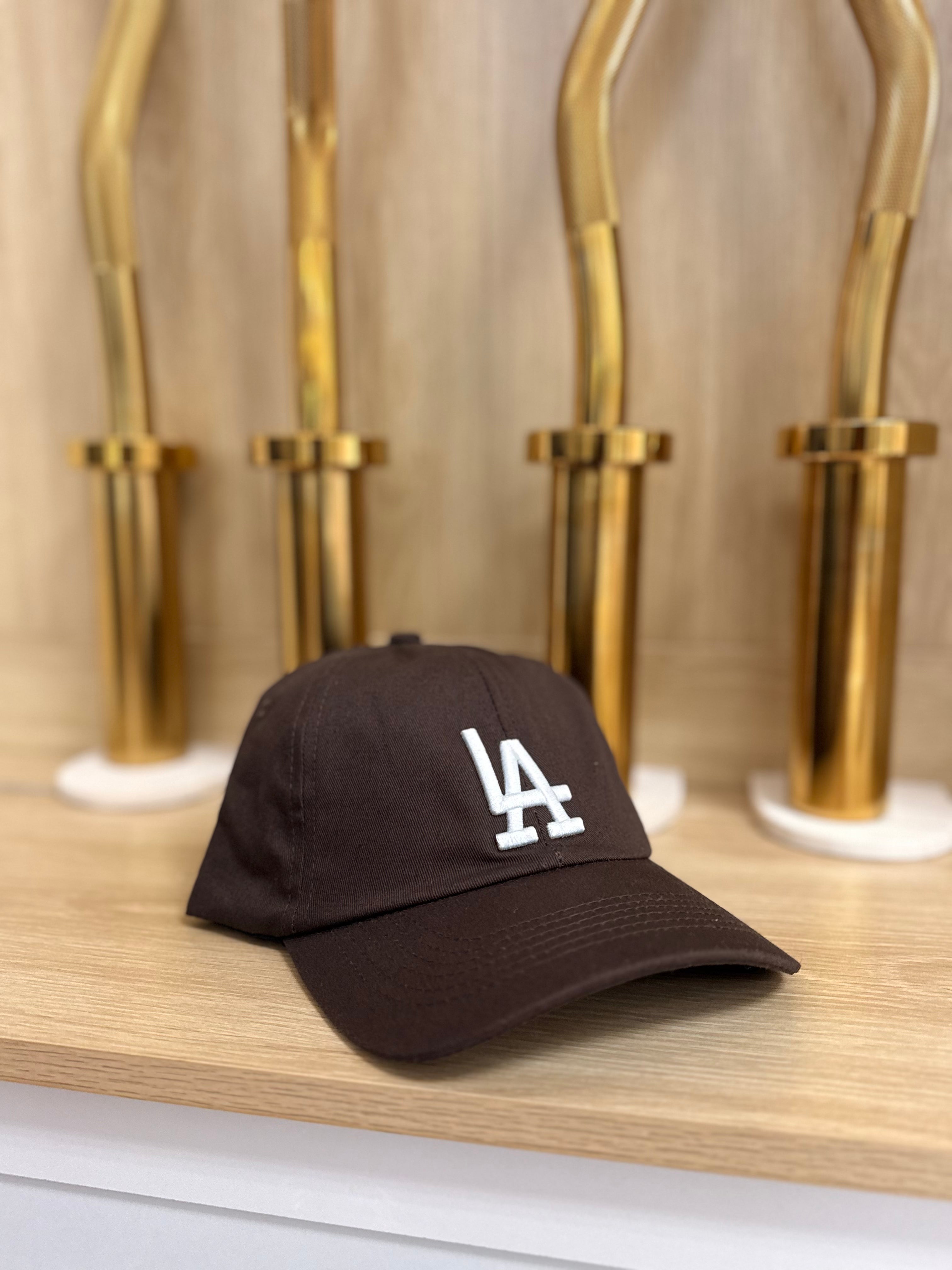 Brown LA hat